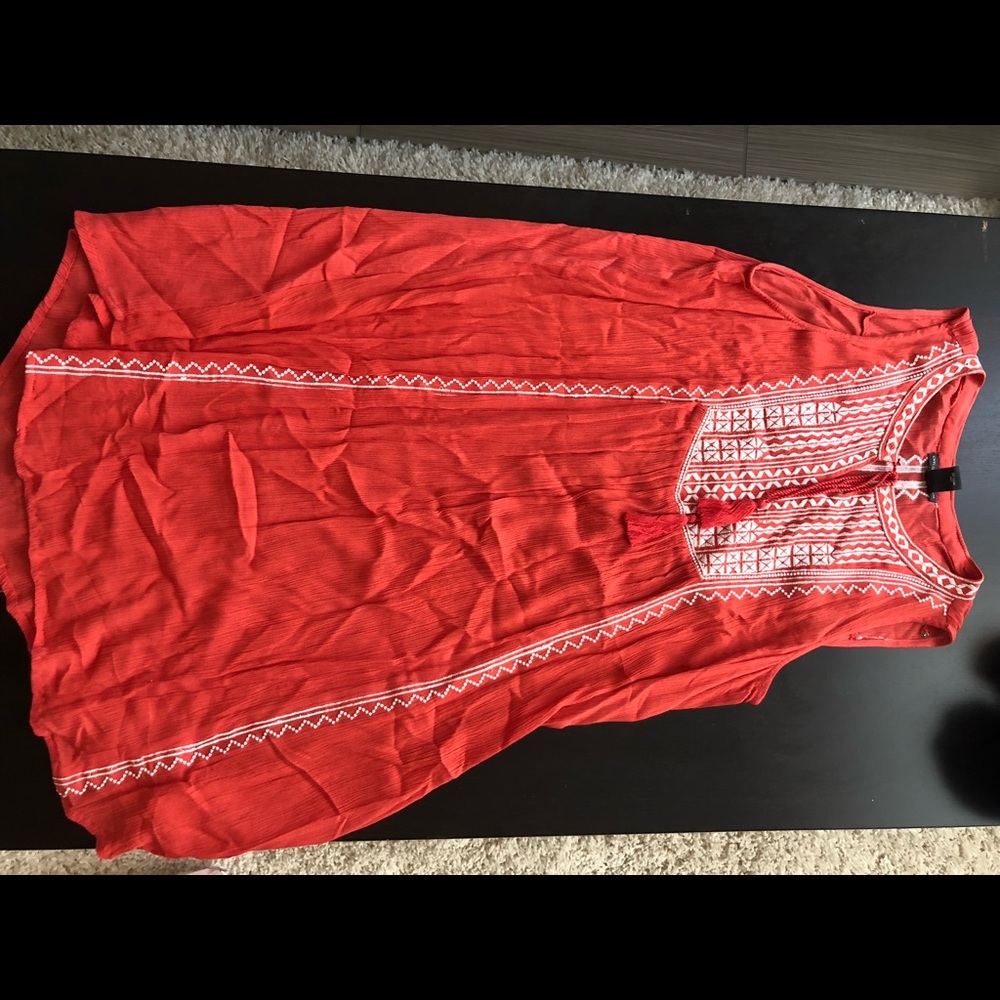 Embroidered Shift Dress